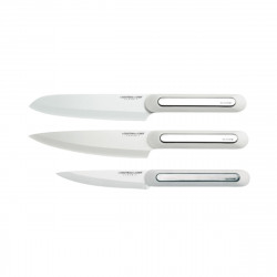 Set di 3 coltelli da cucina, ufficio, Santoku - Ceramica - Silicone - Laguiole Héritage