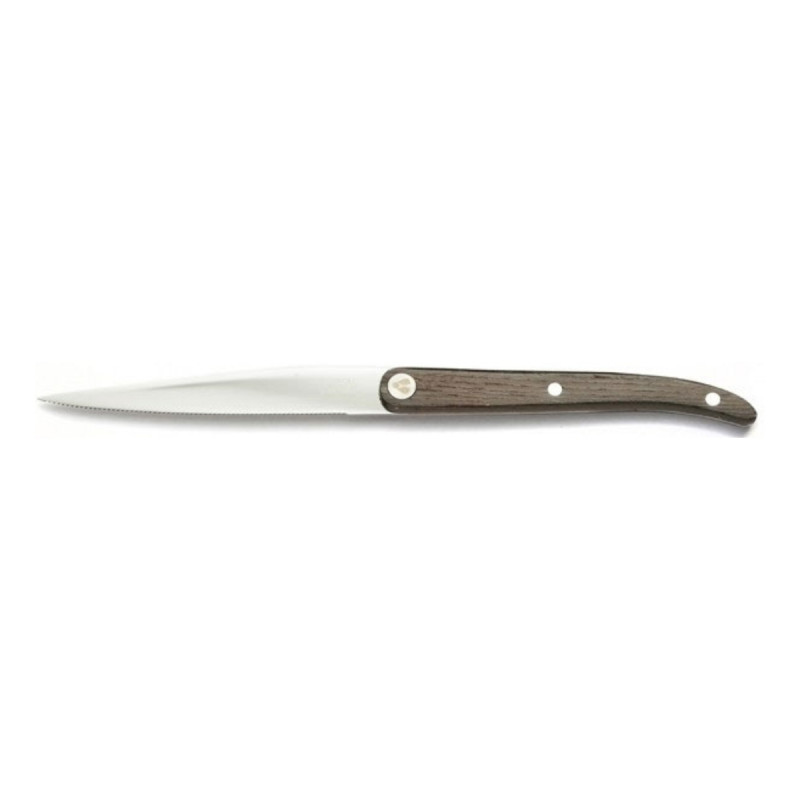 Laguiole Heritage Steak knife, dark wood handle