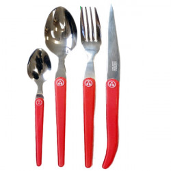 Set of 16 Coral Cutlery -...