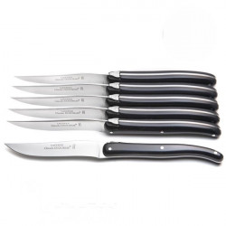 Laguiole boxed set of 6 Black handle knives