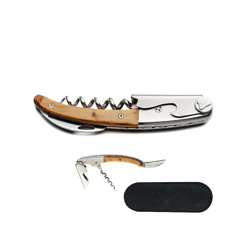 CLOS Laguiole, Juniper corkscrew with leather case