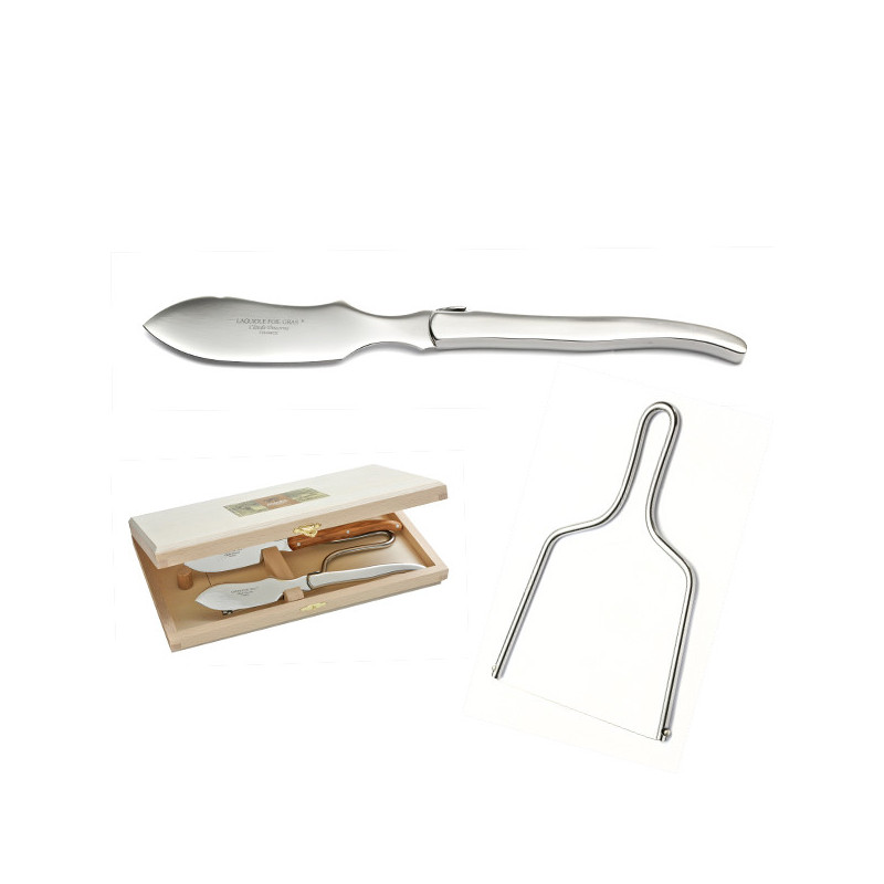 Laguiole Foie gras knife gift set, stainless steel. Handmade