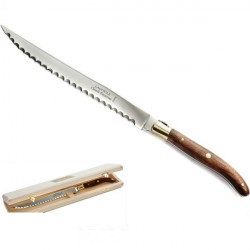 Bread knife, exotic wood handle